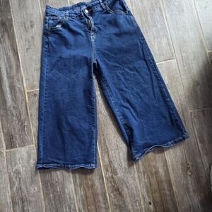 Wide Leg Cropped Jeans/Capri